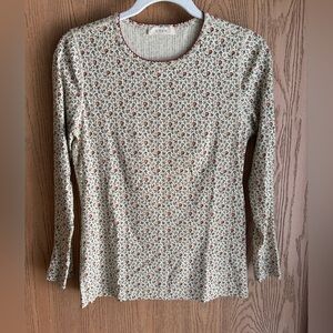 Doen Cream Fitted Tee with Long Sleeves